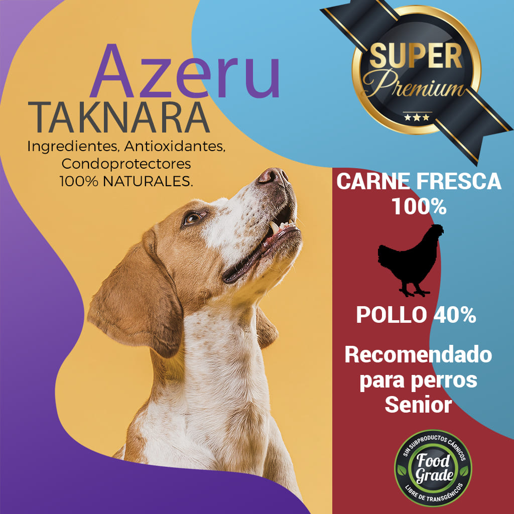 pienso para perros senior, light solo ingredientes naturales, azeru taknara